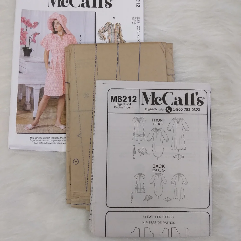 McCall's M8212 Misses' dresses, belt, hat & mask